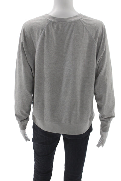 Vuori Unisex Pullover Sweatshirt Gray Cotton Blend Long Sleeve Size S