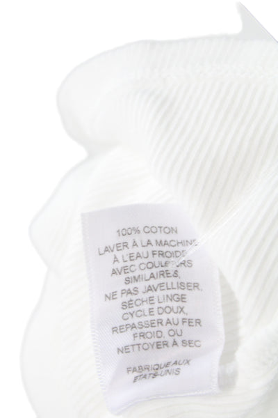 Nili Lotan Womens Basic Jersey Sleeveless Round Neck Cotton Tank White Size M
