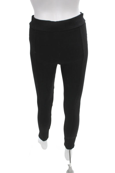 Zara Womens Ankle Jeggings Black Viscose Blend Size M