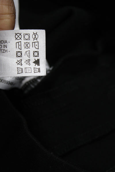 Zara Womens Ankle Jeggings Black Viscose Blend Size M