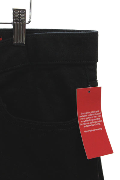 Spanx Womens Plus Black High Rise Pants Cotton Blend Button Front Size 20