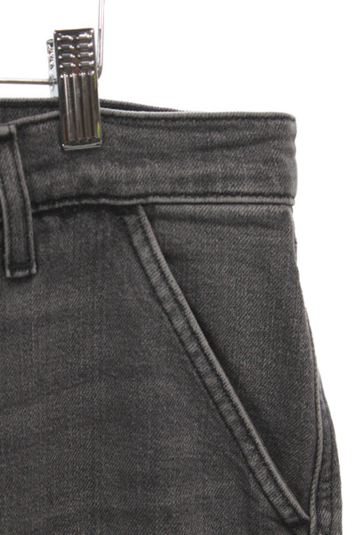 Joes Mens Cropped Wide Leg High Rise Dark Gray Jeans Size 34