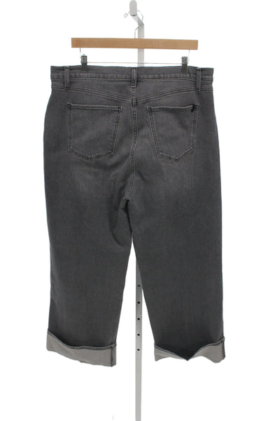 Joes Mens Cropped Wide Leg High Rise Dark Gray Jeans Size 34