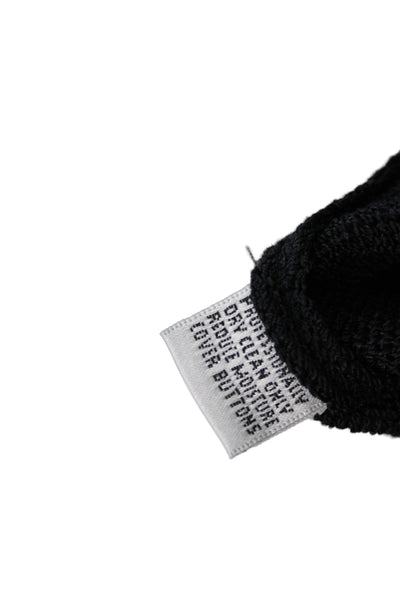 St. John Evening By Marie Gray Unisex Cardigan Black Wool Size 14