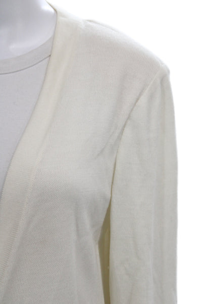 St. John Sport Unisex Cardigan White V-Neck Button Size L