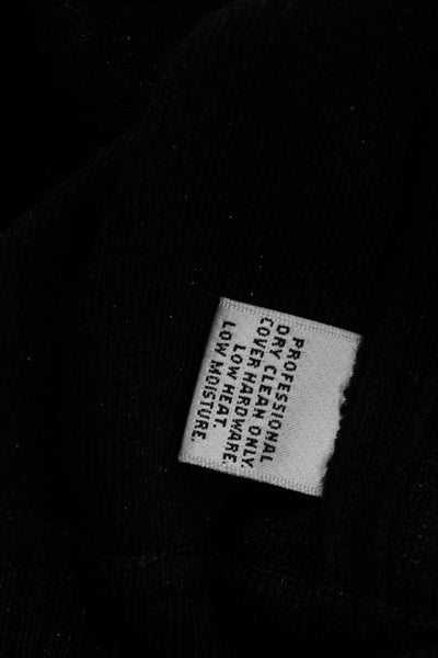 St. John Sport Unisex Black Full Zip Cardigan Cotton Polyester Size L