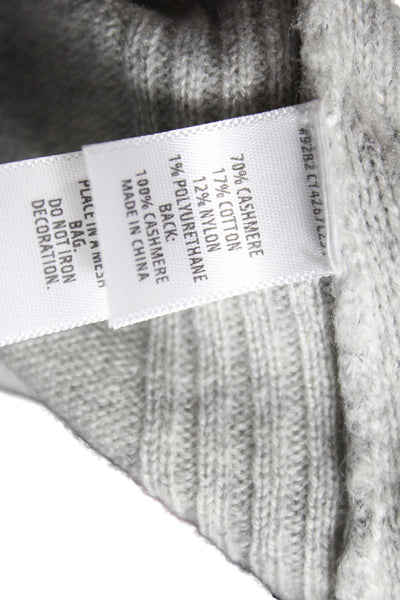 St. John Unisex Gray Cotton Polyester Pullover Sweater Size L