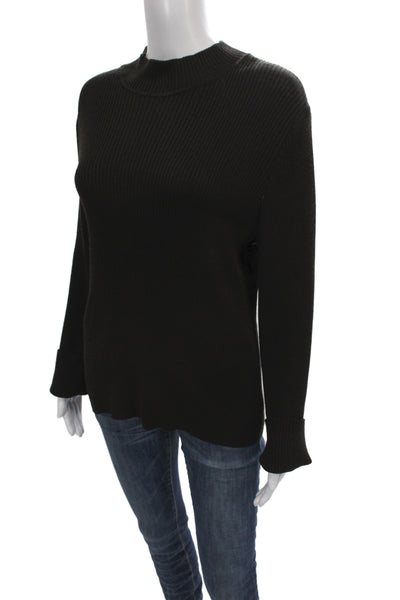 St. John Unisex Pullover Black Mock Neck 63% Wool 37% Rayon Size L
