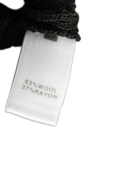 St. John Unisex Pullover Black Mock Neck 63% Wool 37% Rayon Size L