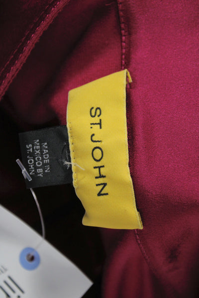St. John Sport By Marie Gray Unisex Red Designer Jacket 63% Polyester Size XL