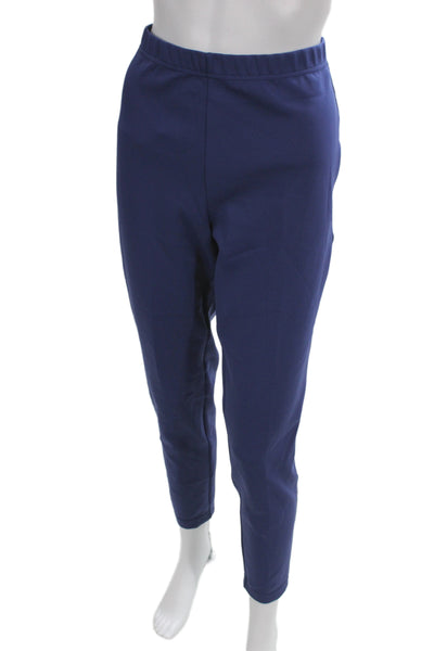 St. John Womens Ankle Cropped Dark Blue Pants Size L