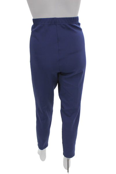 St. John Womens Ankle Cropped Dark Blue Pants Size L