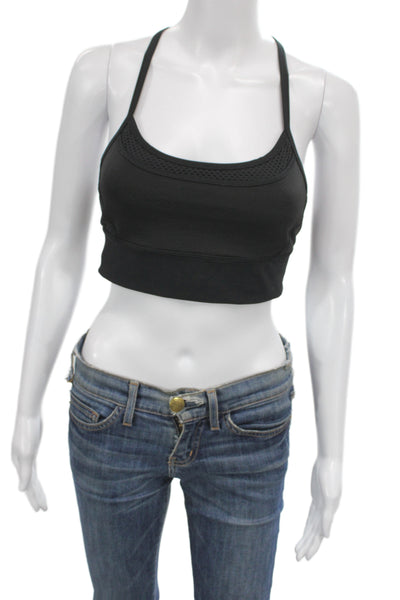 Lululemon Womens Mesh Detail Pullover Sports Bra Black Size 6