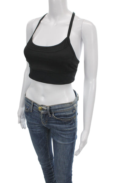 Lululemon Womens Mesh Detail Pullover Sports Bra Black Size 6
