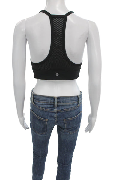 Lululemon Womens Mesh Detail Pullover Sports Bra Black Size 6