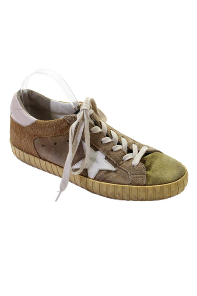 Golden Goose Womens Super Star Skate Sneakers Brown Green Size 38 8