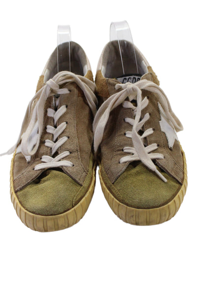 Golden Goose Womens Super Star Skate Sneakers Brown Green Size 38 8