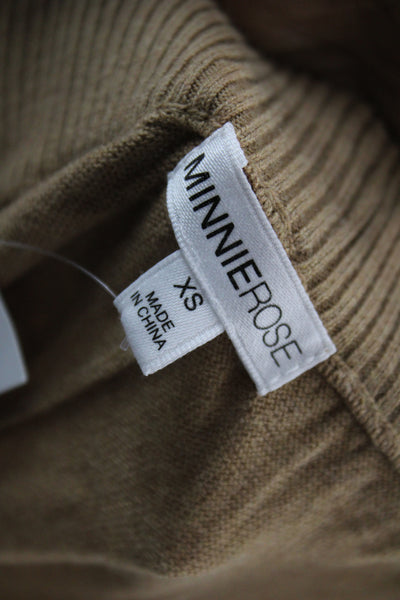 Minnie Rose Womens Sweatpants Tan Cotton Cashmere Size XS