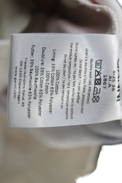 Ganni Women A-Line Mini Light Blue Skirt Size 36