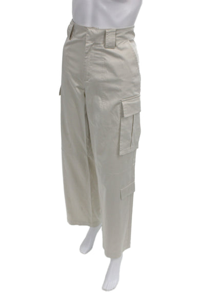 Zara Unisex Cargo Pants Beige Button 32in Inseam Size S