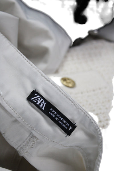 Zara Unisex Cargo Pants Beige Button 32in Inseam Size S