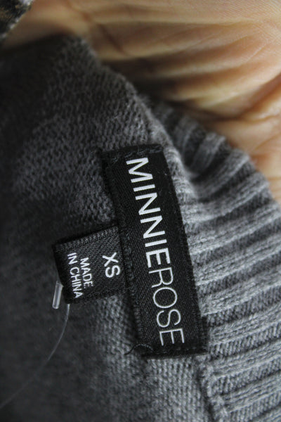 Minnie Rose Unisex Gray Pullover Sweater Crewneck Size XS
