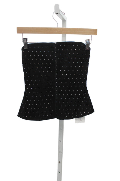 We Wore What Women Studded Square Neck Sleeveless Blouse Black Size 2