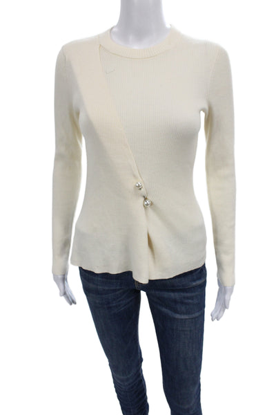 3.1 Phillip Lim Unisex Beige Cotton Cashmere Pullover Sweater Size XS