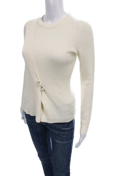 3.1 Phillip Lim Unisex Beige Cotton Cashmere Pullover Sweater Size XS