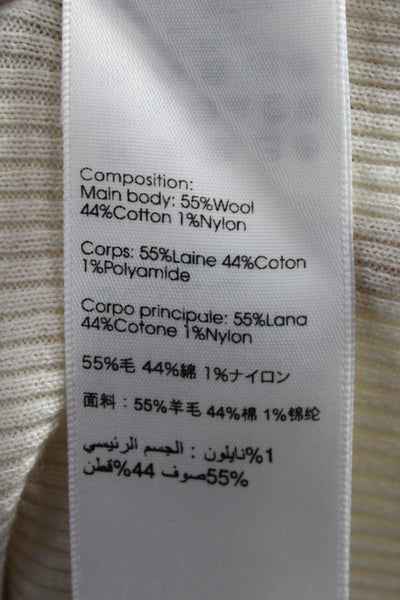 3.1 Phillip Lim Unisex Beige Cotton Cashmere Pullover Sweater Size XS