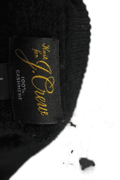 J Crew Unisex Black 100% Cashmere Pullover Sweater Size L