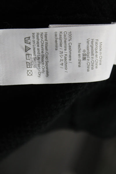 J Crew Unisex Black 100% Cashmere Pullover Sweater Size L