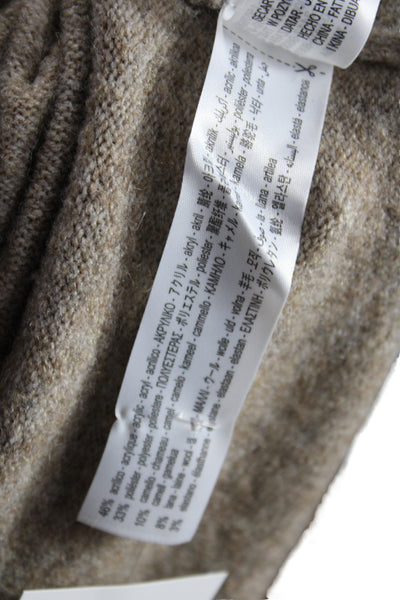 Zara Unisex Beige Classic Crewneck Long Sleeve Button Cardigan Size L