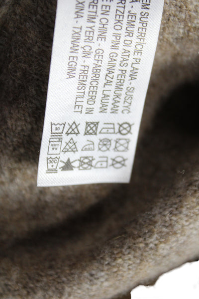 Zara Unisex Beige Classic Crewneck Long Sleeve Button Cardigan Size L