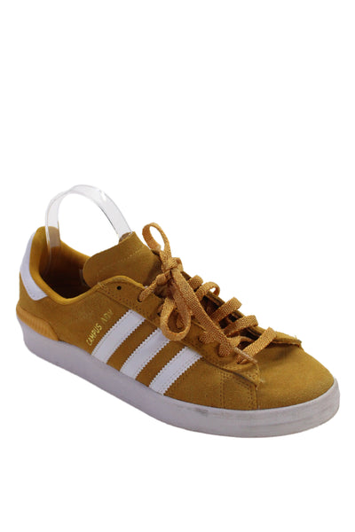 Adidas Mens Suede Low Top Campus ADV Sneakers Yellow Size 8