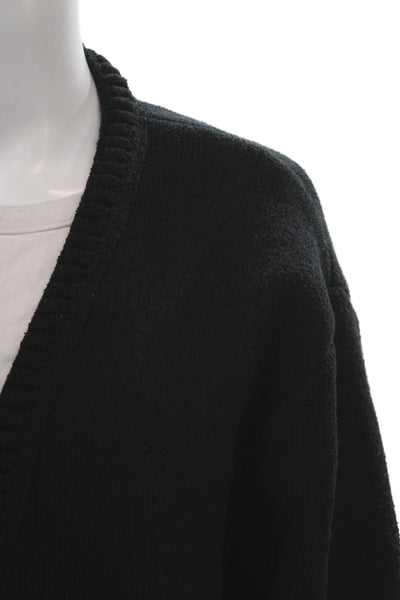 Endless Rose Unisex Black V Neck Button Cardigan Long Sleeve Size S