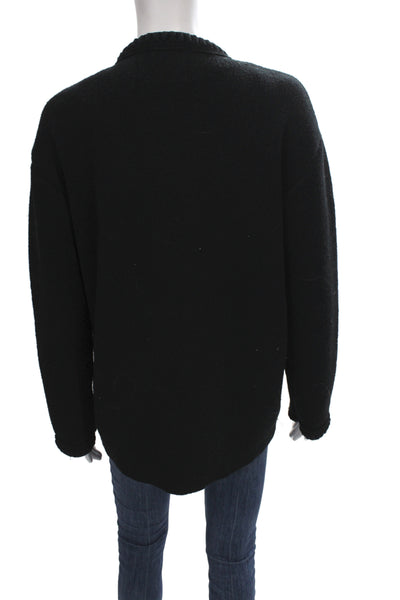 Endless Rose Unisex Black V Neck Button Cardigan Long Sleeve Size S