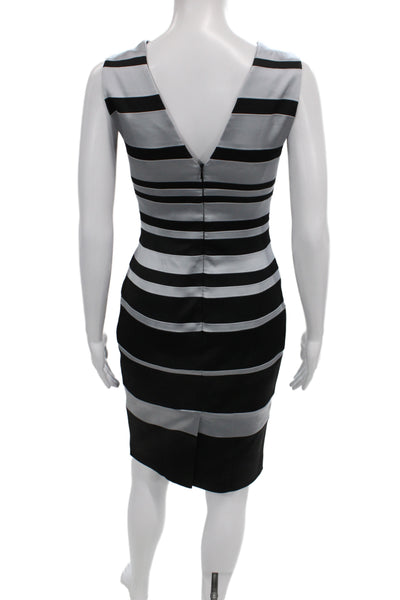 Karen Millen Womens Bodycon Sheath Dress Black V Neck Sleeveless Size 6