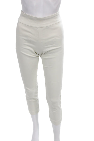 Krazy Larry Womens Ankle Cropped Pants White Size 2