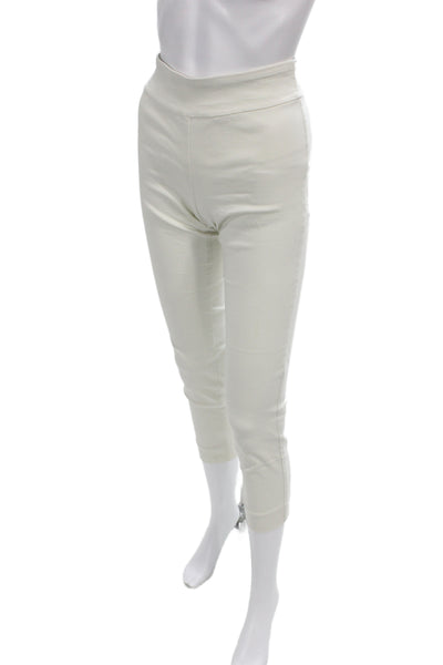 Krazy Larry Womens Ankle Cropped Pants White Size 2