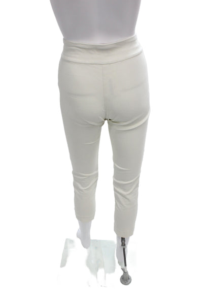 Krazy Larry Womens Ankle Cropped Pants White Size 2