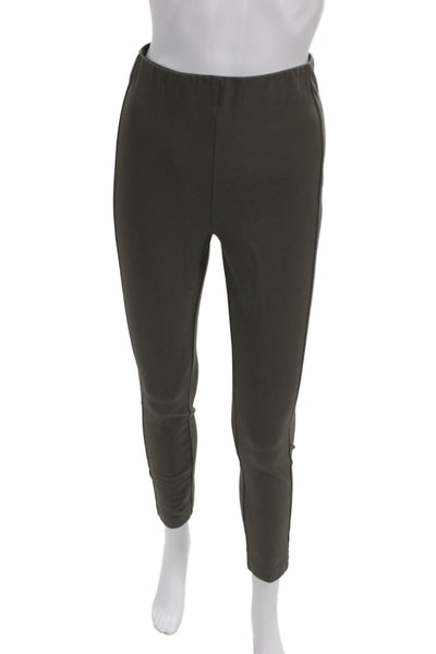 Rag & Bone Womens Ankle Cropped Pants Brown Zip Polyester Spandex Size 4