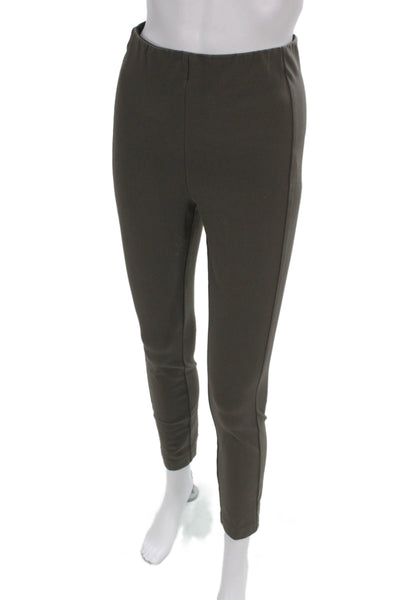 Rag & Bone Womens Ankle Cropped Pants Brown Zip Polyester Spandex Size 4