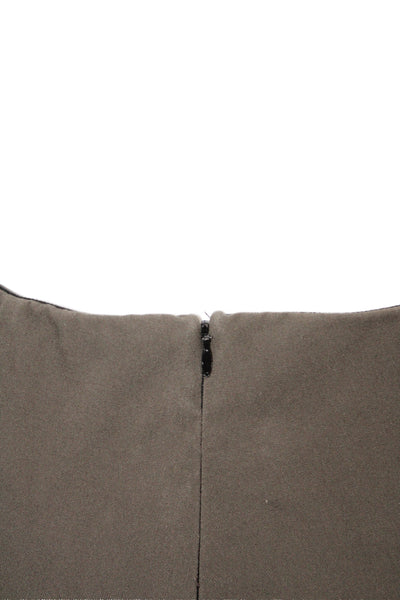 Rag & Bone Womens Ankle Cropped Pants Brown Zip Polyester Spandex Size 4