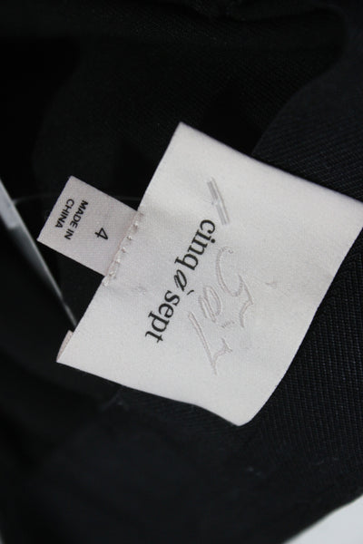 Cinq à Sept Women Cropped Dress Pants Black Zip Size 4