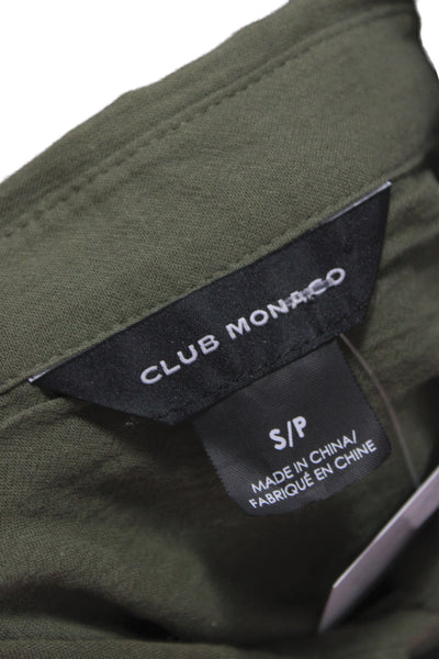 Club Monaco Women Basic Button-Up Green Collared Long Sleeve Lace Size S