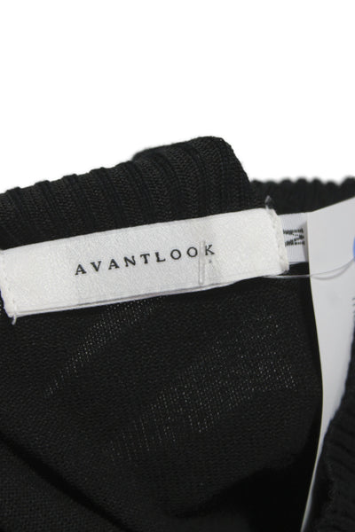 Avantlook Unisex Pullover Sweater Black Mock Neck Long Sleeve Size M