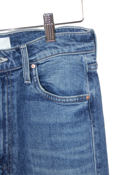 Mother Superior Unisex Straight Jeans Dark Blue High Rise 98% Cotton Size 28