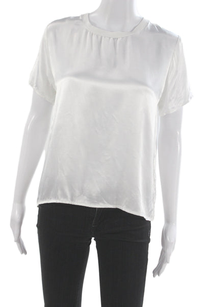 Nation LTD Womens Basic White Crew Neck Short Sleeve T-Shirt Size M