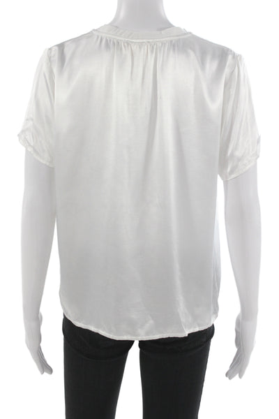Nation LTD Womens Basic White Crew Neck Short Sleeve T-Shirt Size M
